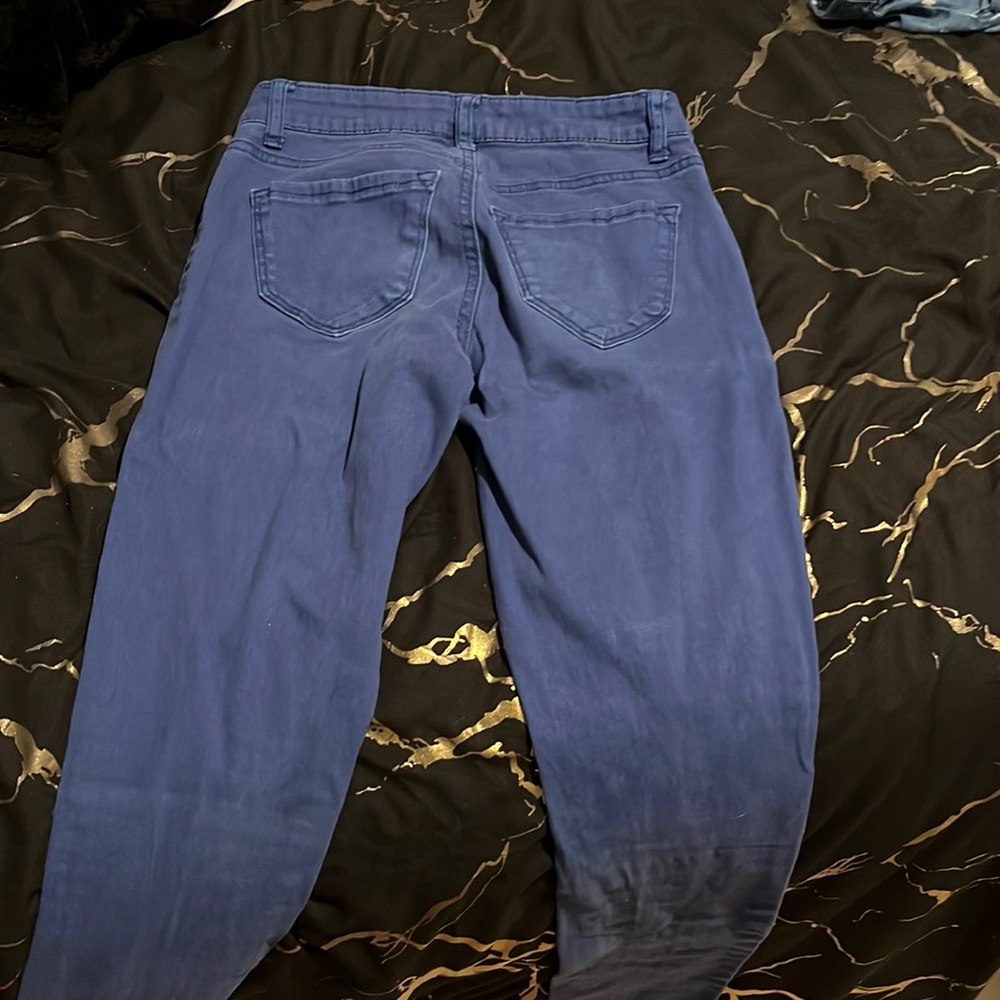 Blue ripped jeans